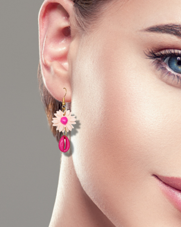 Peach blossom earrings
