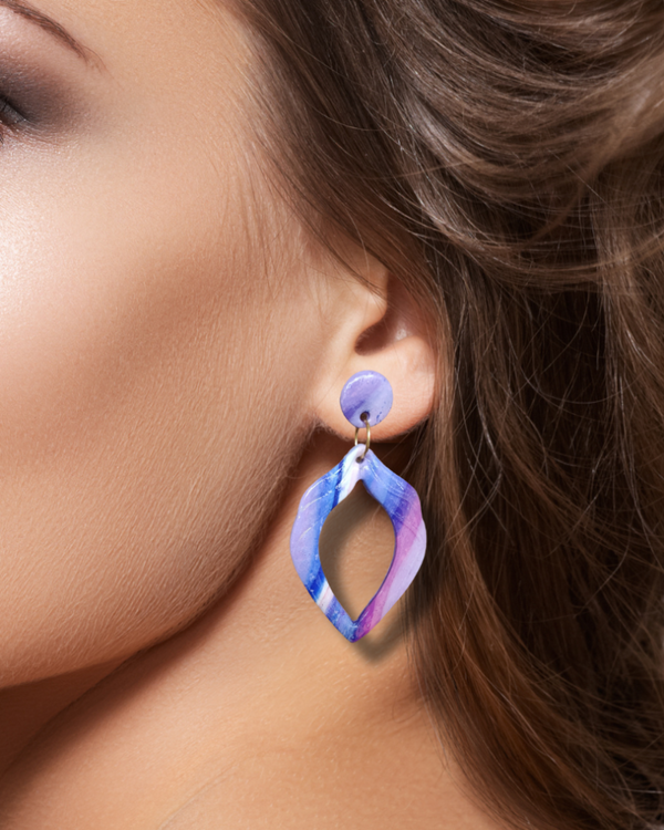 Petal prism earrings
