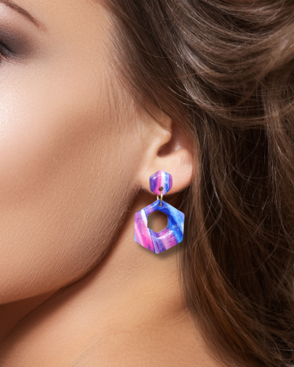 Hexaglow Earrings