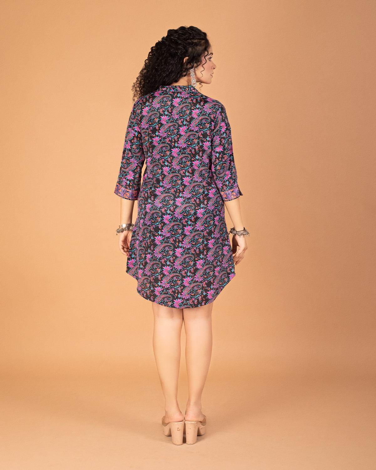 Chic paisley reverie shirt dress