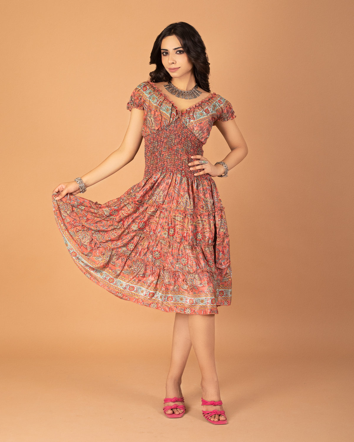 Floral fantasy fusion dress