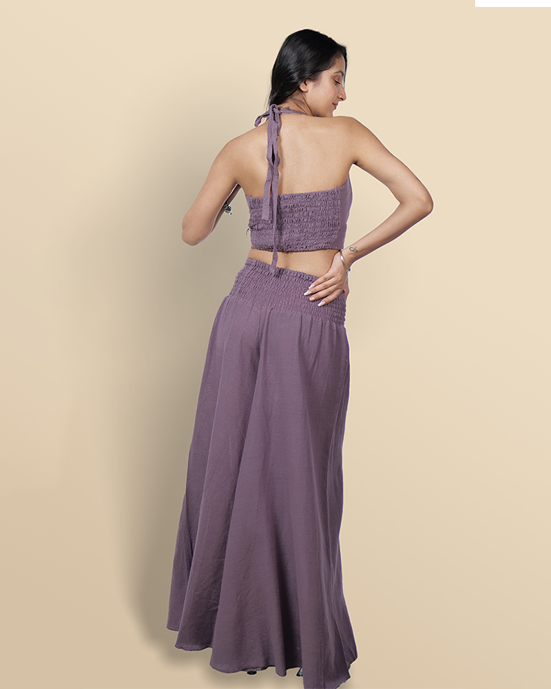 Plum Perfection khadi co-ord set