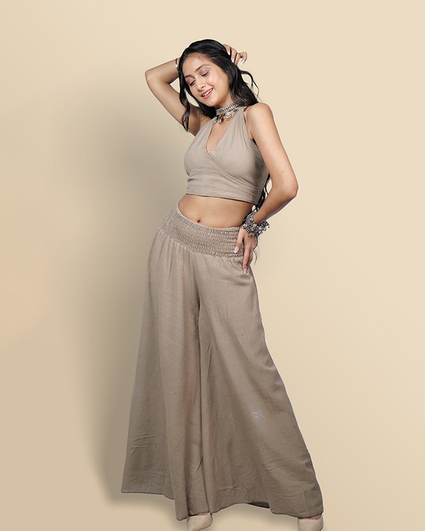 Sandy oasis ensemble khadi co-ord set