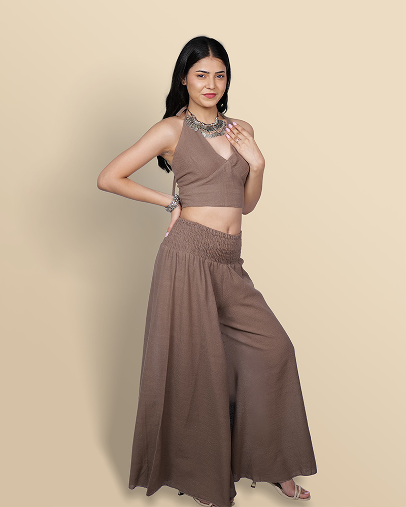 Rich Mocha khadi co-ord set