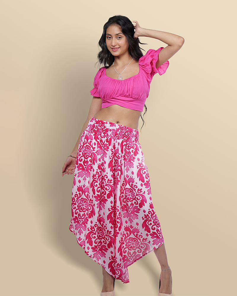 Pink petal crop and flair set