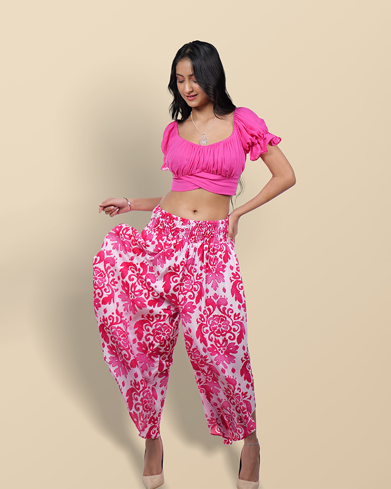 Pink petal crop and flair set