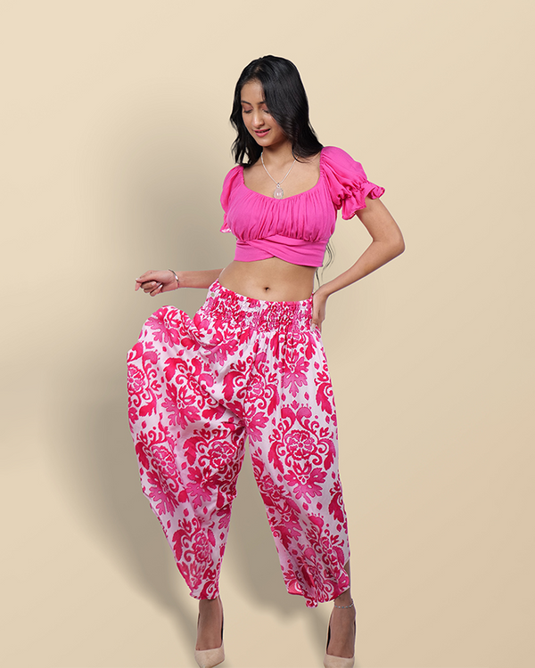 Pink petal crop and flair set