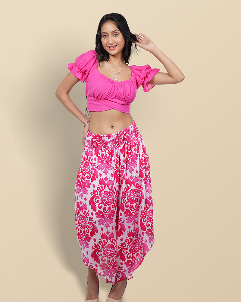 Pink petal crop and flair set