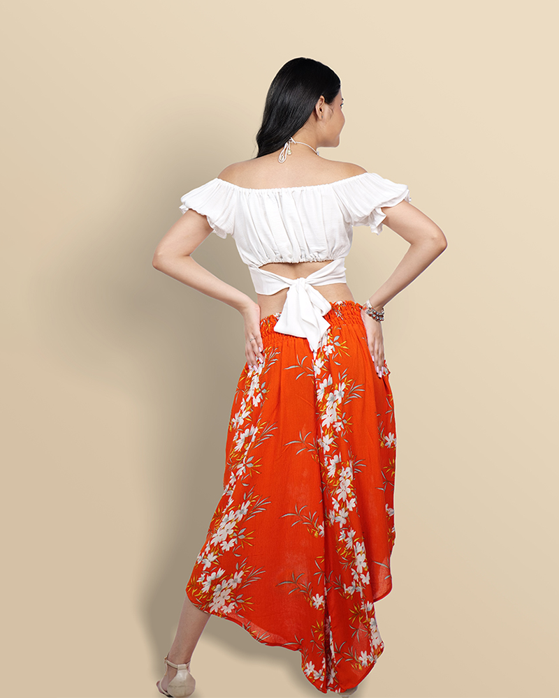 Sunset blooms crop & flair set