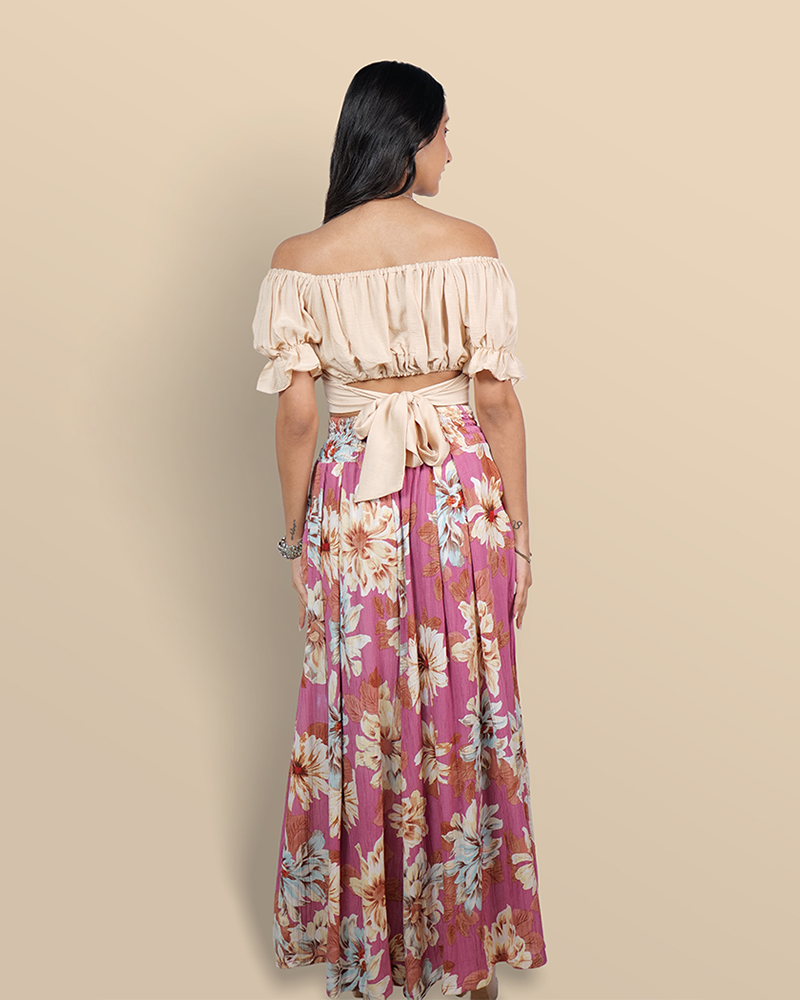 Peachy dreams & blossom breeze palazzo set