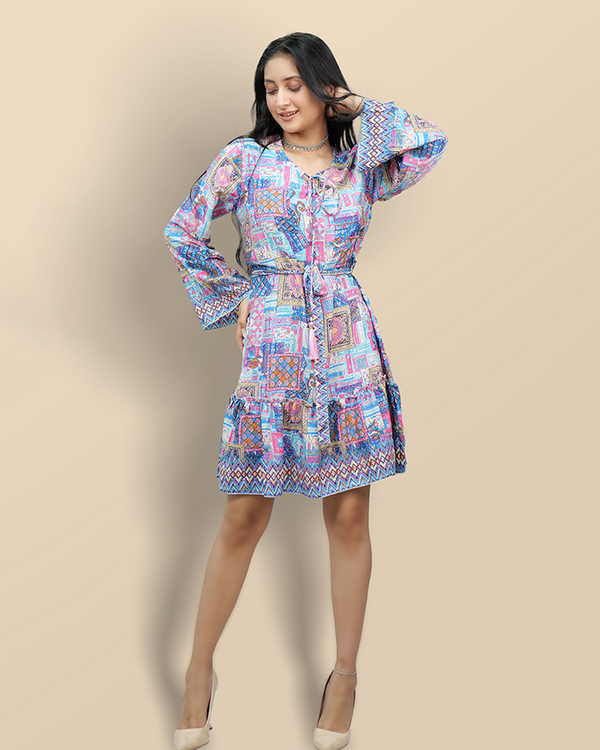 Bohemian - Abstract fusion short dress