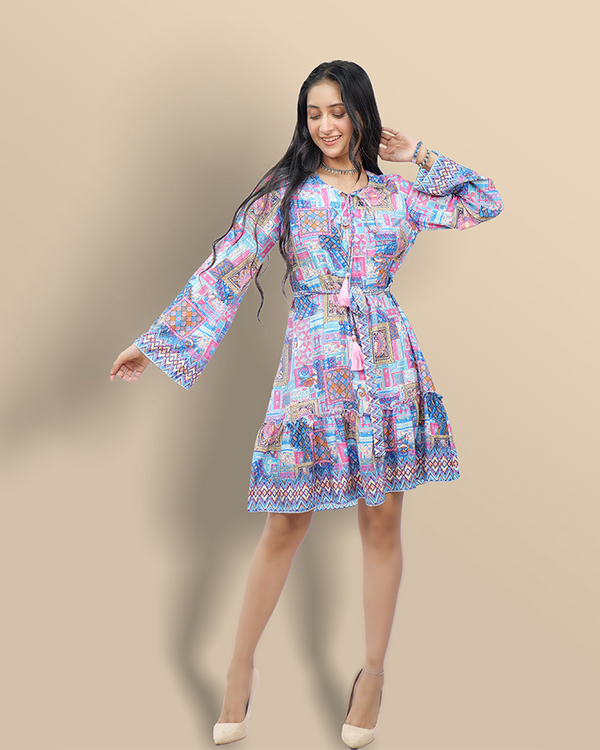 Bohemian - Abstract fusion short dress