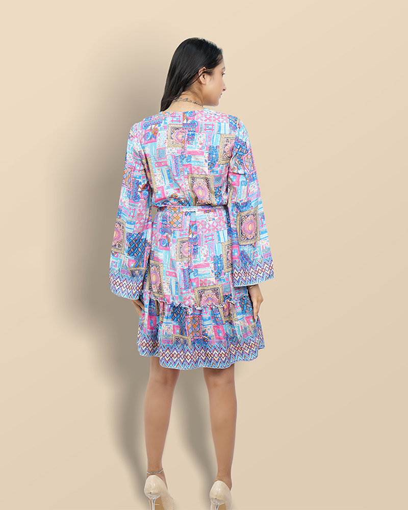 Bohemian - Abstract fusion short dress