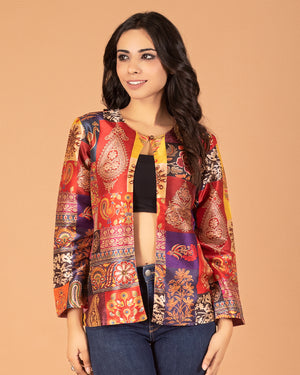 Paisley silk elegance shrug