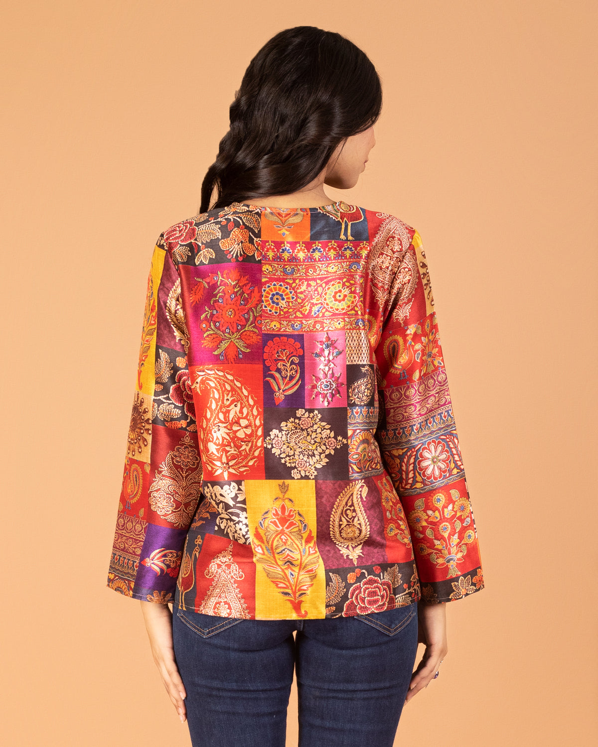 Paisley silk elegance shrug