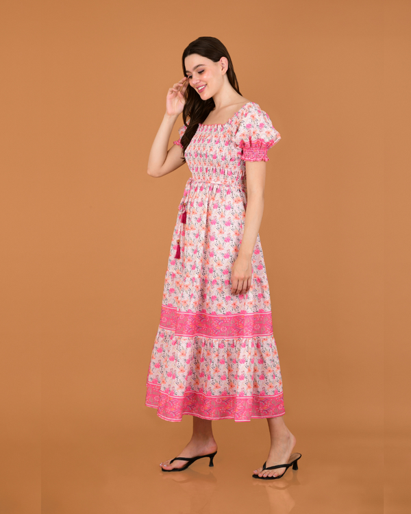 Pink meadow maxi dress