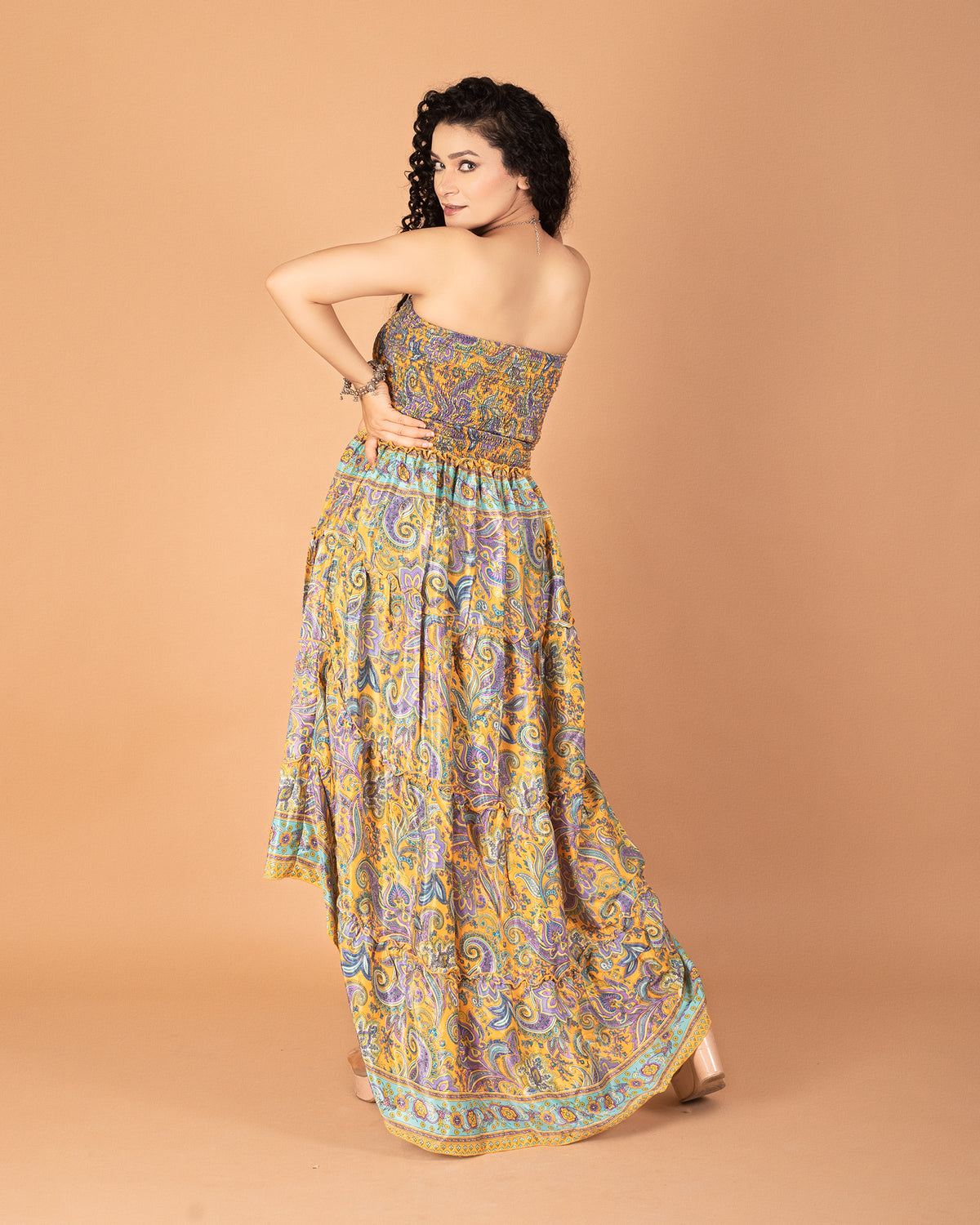 Sunshine serenade off shoulder dress