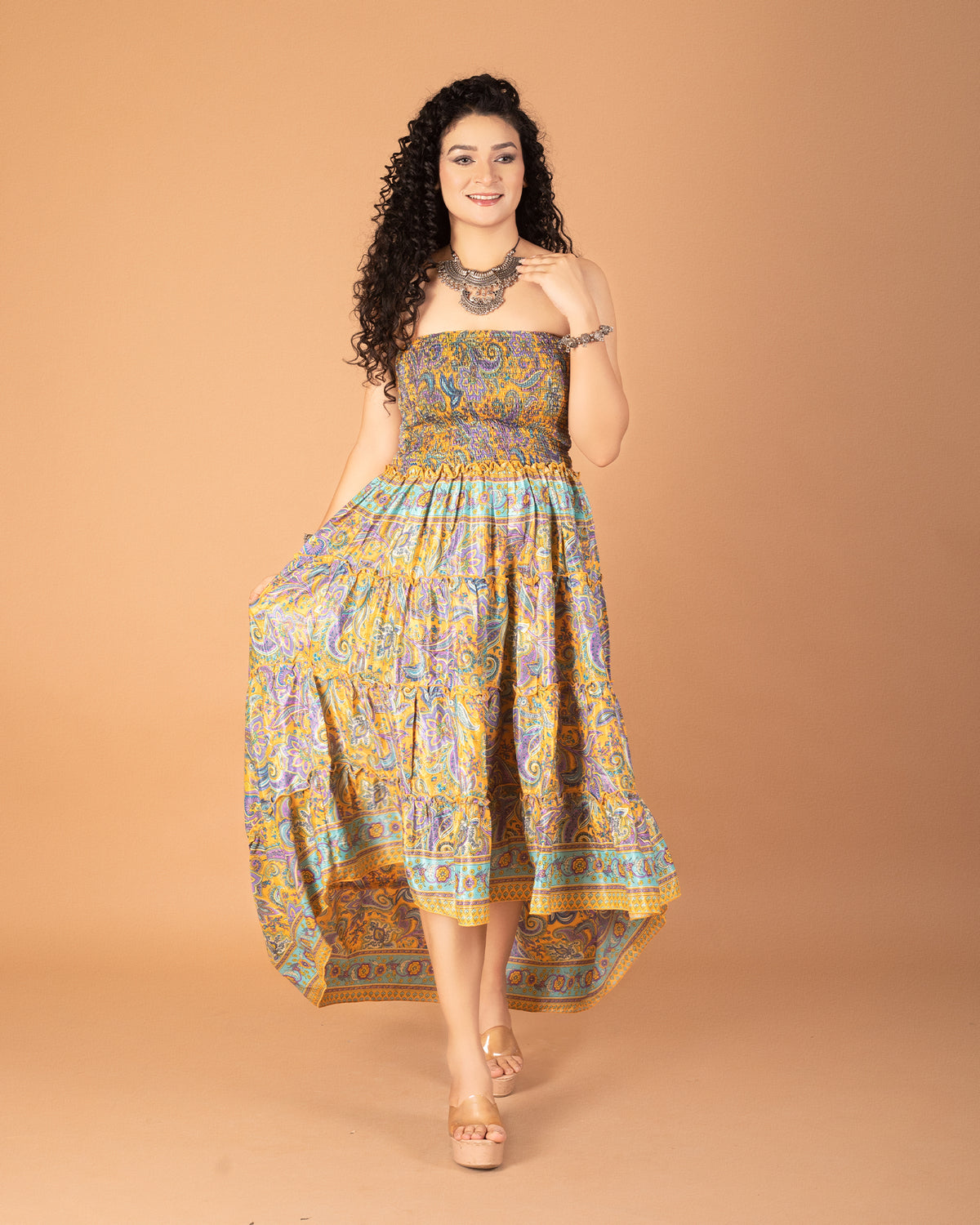 Sunshine serenade off shoulder dress