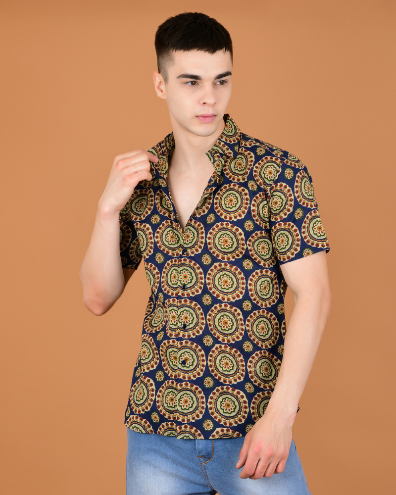 Urban kaleidoscope cotton shirt